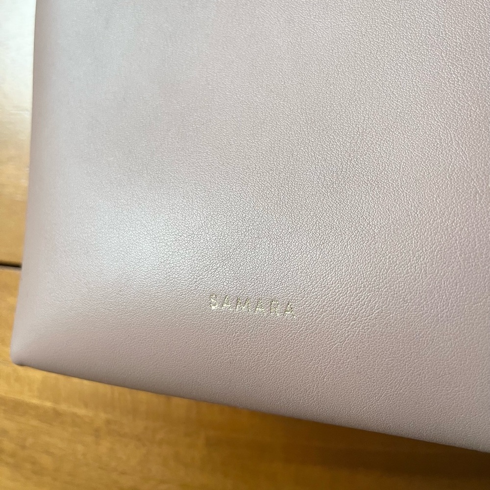 SAMARA Vegan Leather Shoulder Bag in Peony Pink Medium - Picture 4 of 5